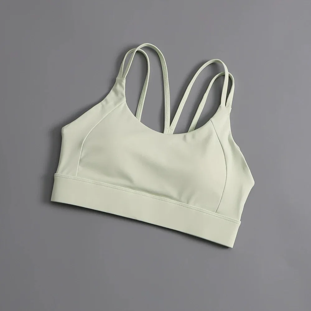 Sportunterwäsche mit Brustpolster, stoßfester Fitness-BH, nacktes Yoga-Top, Lauf- und Outdoor-Bekleidung, schöner Rücken für Frauen – Detail 10