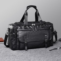 Travel Handbag Large Capacity High-end Travel Bag Men's Business Trip Shoulder Crossbody Bag Leather Luggage Bag