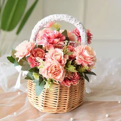 45 Banquet flower baskets, woven flower baskets, bridesmaid flower baskets