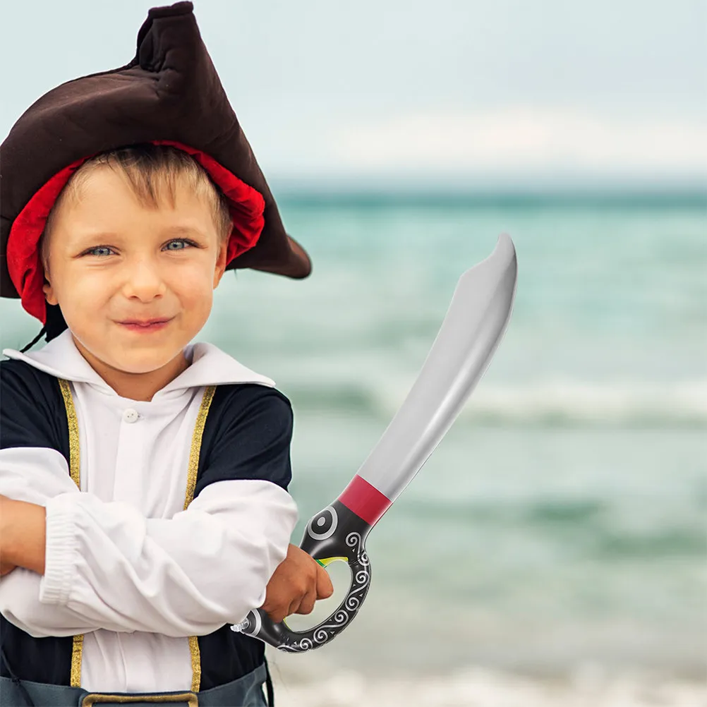4 szt. Balony Akcesoria do Kostiumów na Halloween Nadmuchiwane Miecze Pirackie Nóż Chłopięcy PVC Halloween Urodziny Impreza Cosplay Rekwizyty Miecz