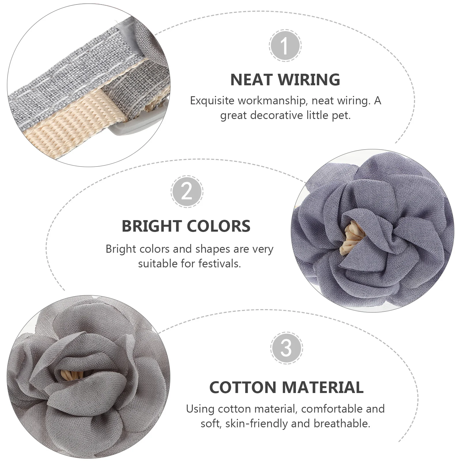 

2pcs Pet Collar Cotton Adjustable Flower Neck Belt For Cats Small Dogs Kitten Puppy Pet Supplies Cat Floral Collar Dog