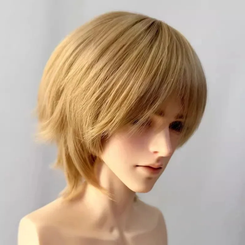 Pelucas BJD de pelo corto para muñecas SD MSD MDD Yosd, pelo dorado, negro, marrón, azul y gris, 1/3 1/4 1/6