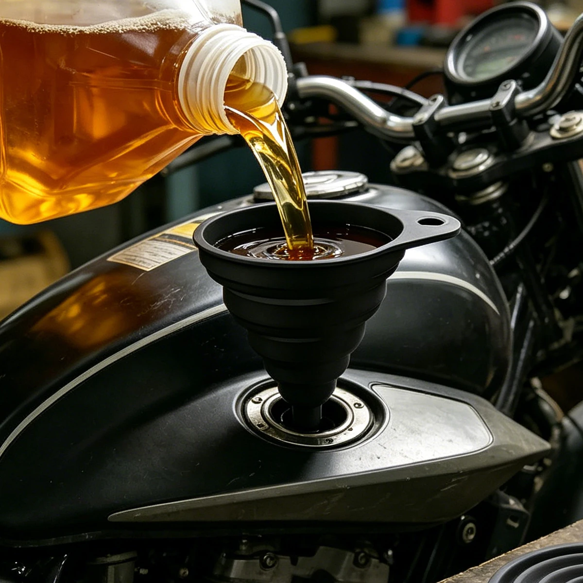 Faltbarer Trichter Zubehör Auto Motorrad Öl Kfz-Werkzeug Automotive Mechanische Werkzeuge VW LKW Werkstattausrüstung Teile Spezial – Detail 5