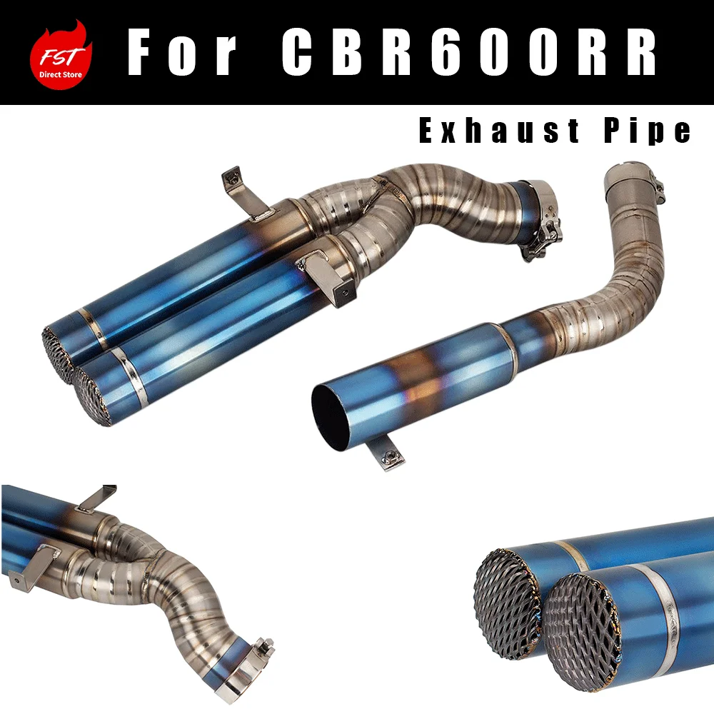 Titanium Mid & Rear Exhaust Pipe for Motorcycle CBR600RR F5