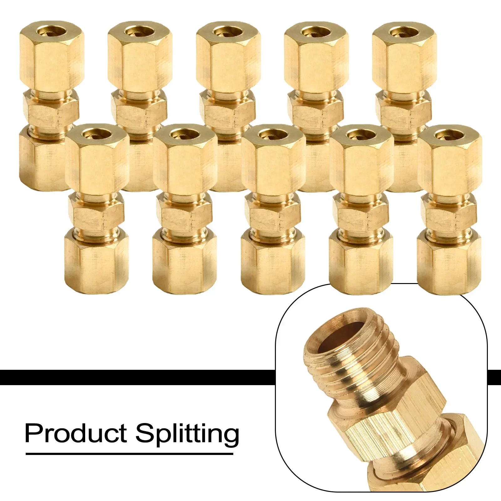 10pcs Car Brake Line Fittings Without Flaring 4.75mm 3/16 