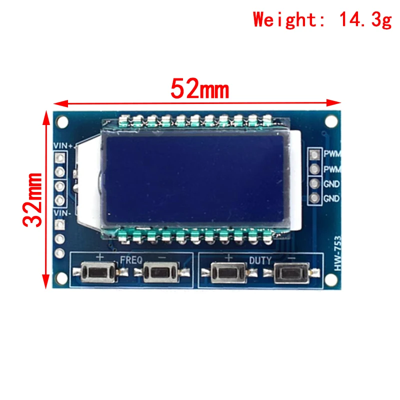 1Hz-150Khz Signal Generator PWM Board Module Pulse Frequency Duty Cycle Adjustable Module LCD Display 3.3V-30V 1Hz - 150Khz