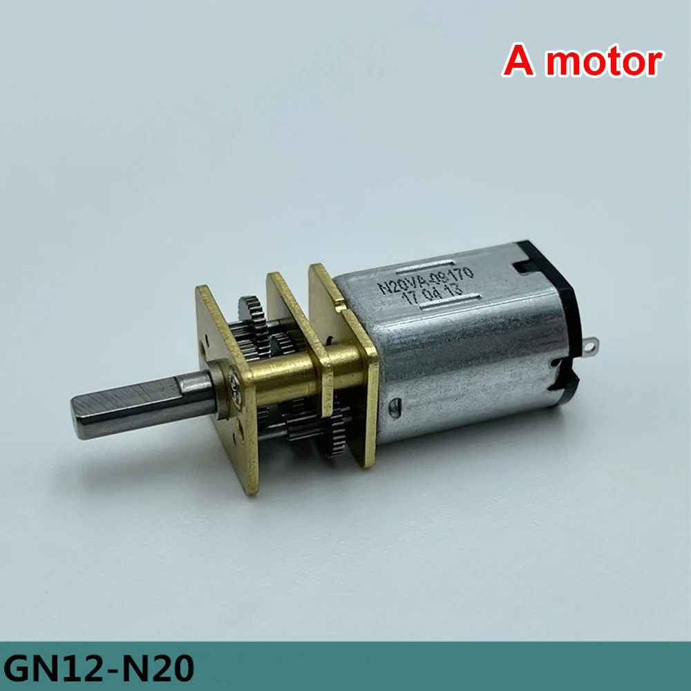 Mini N20 Gear Motor Full Metal Gearbox GA12-N20 Reducer DC 3V-6V 9.8mm Long Shaft Gear Motor Robot Precision Intelligent Lock