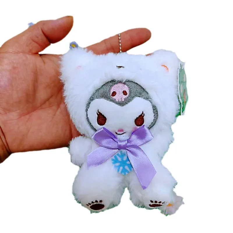 Anime słodkie Sanrio pluszowe zabawki Kawaii Hello Kitty Plushie Cinnamoroll wystrój pokoju lalka Kuromi moja melodia rzeczy brelok na prezent