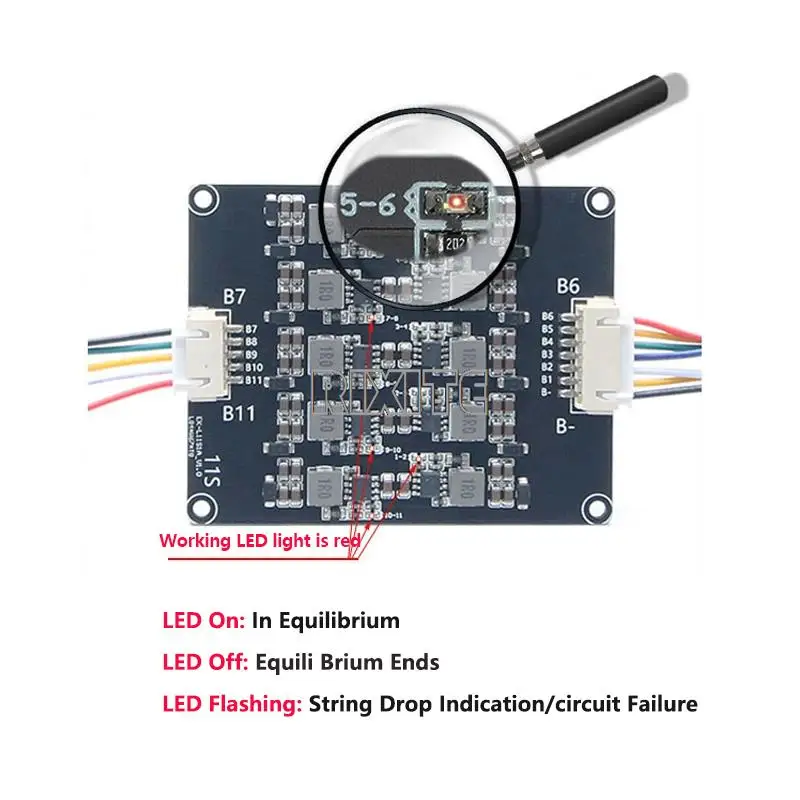 1A 2S-24S aktywny korektor litowo-jonowy Lifepo4 wersja indukcyjna aktywny balanser Transfer energii BMS