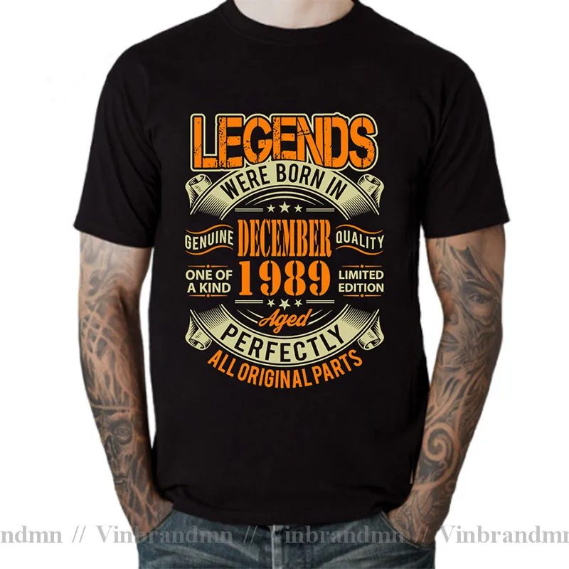 Legends Born in 1989 Aged Perfectly January Febuary March April May June July August September October November December T Shirt