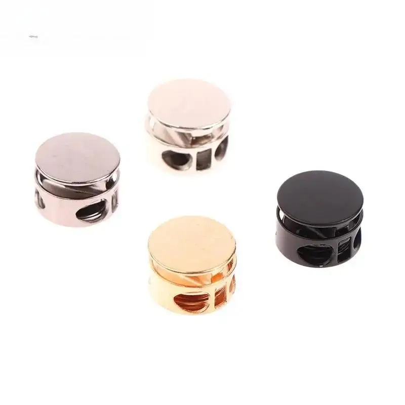 10Pcs 2 Hole Metal Rope Lock Clips Rustproof Adjustable Stopper Buckles for Pet Collar Leash Drawstring Cord Adjustment