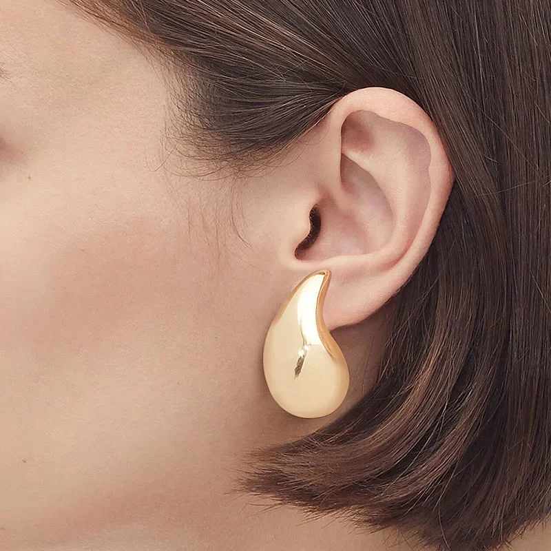 BV Women's Earrings Iconic Drop-shaped Gold Earrings Made with Ultra-electroforming Technology