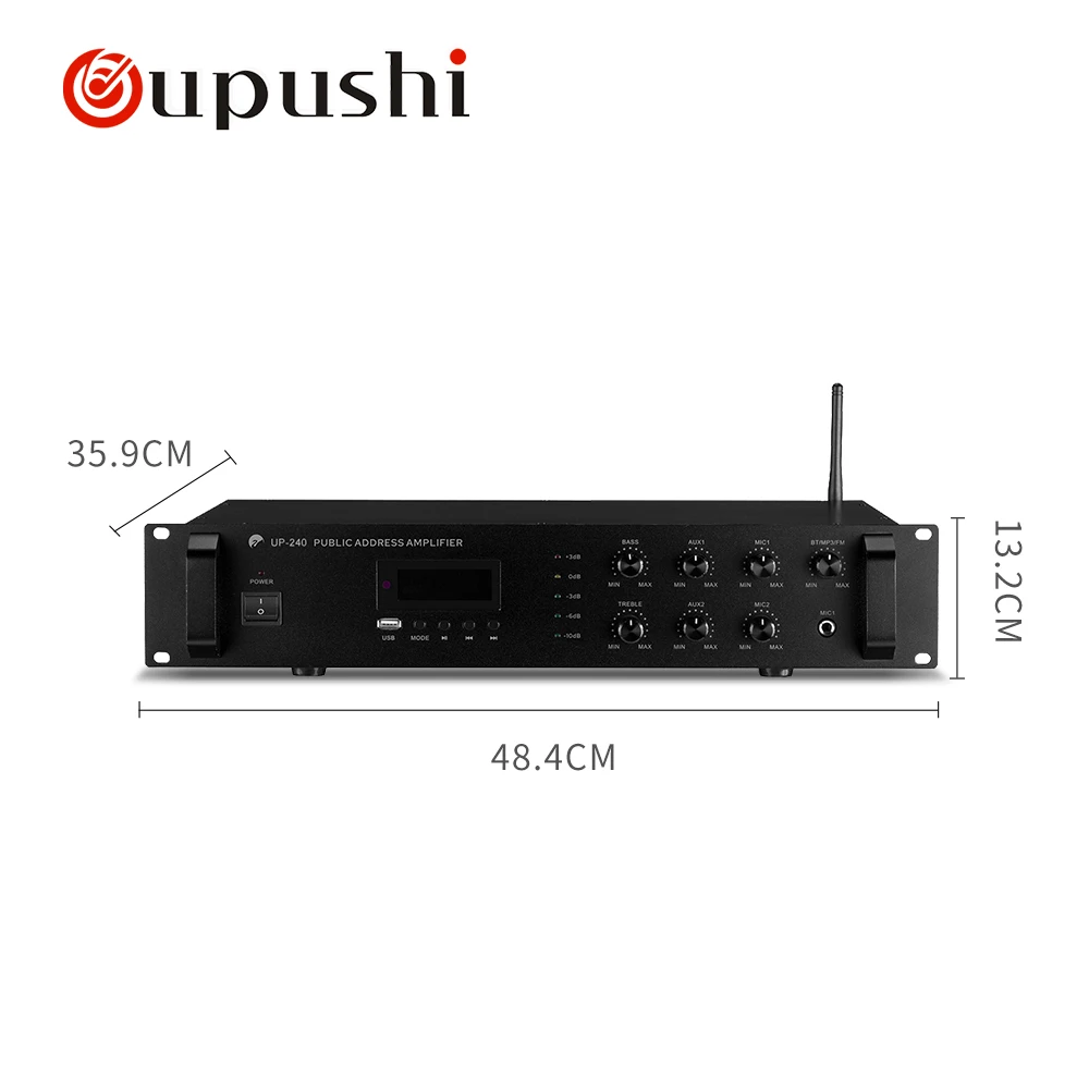 Imagem -04 - Oupushi-amplificador Bluetooth Equipado com Transmissão Rádio fm e Recepção Usb 2.0 Bluetooth 4.0 Up120 240 360