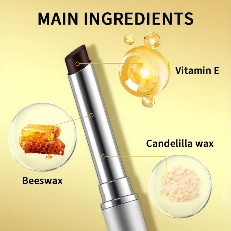 Black Honey Lip Balm-Nourishing and Moisturizing Vitamin E Lip Balm,Winter Lip Care for All Skin Types Makeup Lip Care Cosmetics