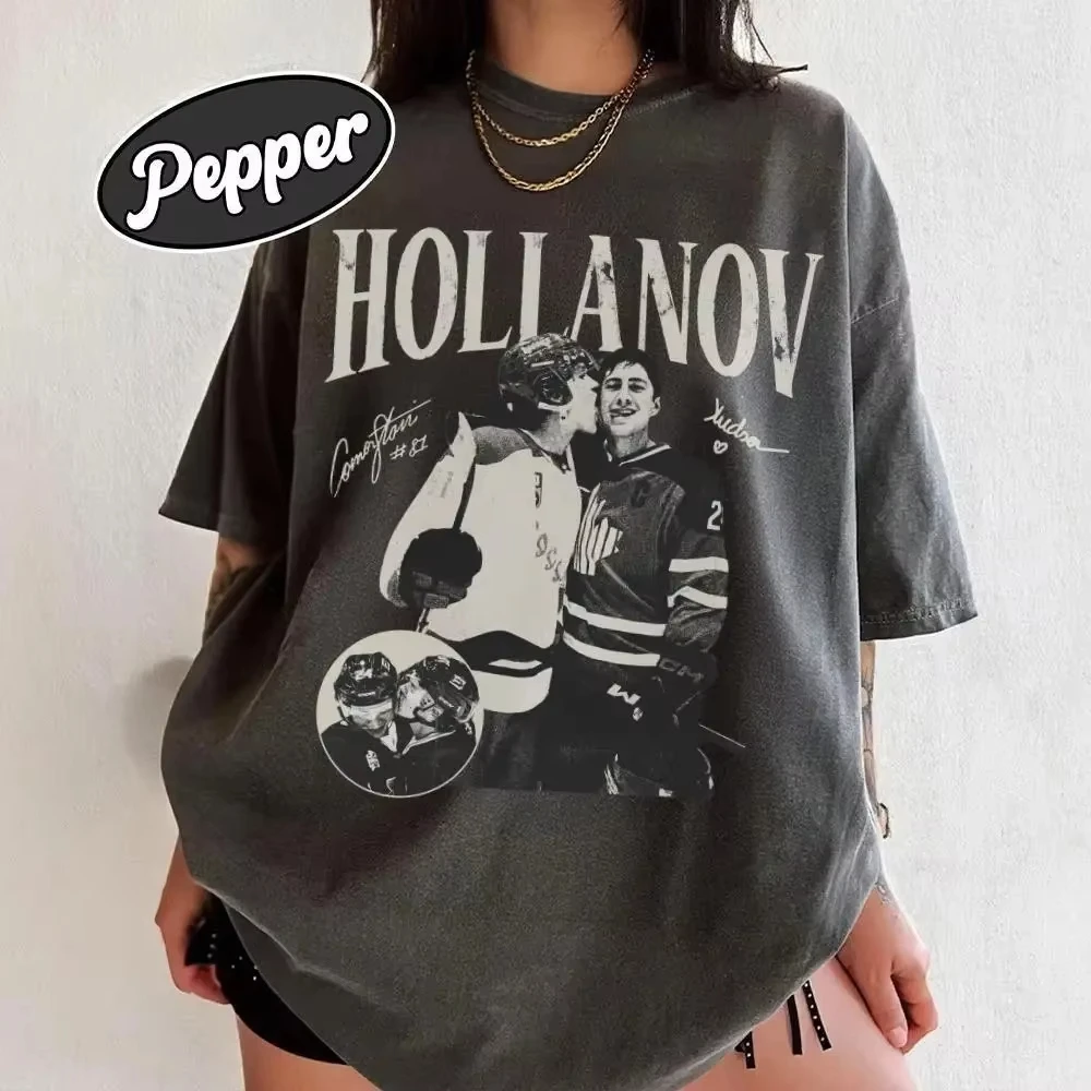 Heated Rivalry Hockey Ilya Rozanov Shane Hollander Print T-shirt Summer Men's and Women's Loose and Breathable T-shirt Top