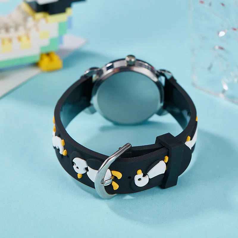 ساعة أطفال بطريق كرتوني جديد، ساعة كوارتز عالية الجودة للأطفال، حزام رياضي بلاستيكي