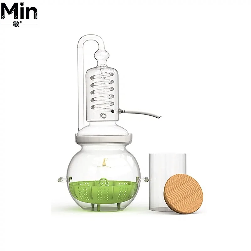 Glass Water Still Essential Oil Extractor 500-900ml/H Output for Perfume Hydrosol Plant Steam Distillation