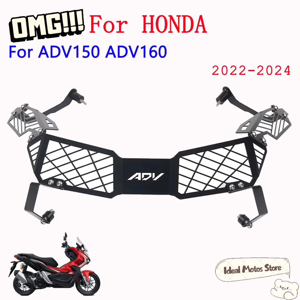 

For Honda ADV150 ADV160 2022 2023 2024 Motorcycle Accessories Headlight Protector Grille Guard Installation Kit