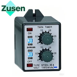 Zusen ATDV-N-ABCDE Twin Time Relay 1S-30H Multi-Range Variable Voltage Electrical Control Relay