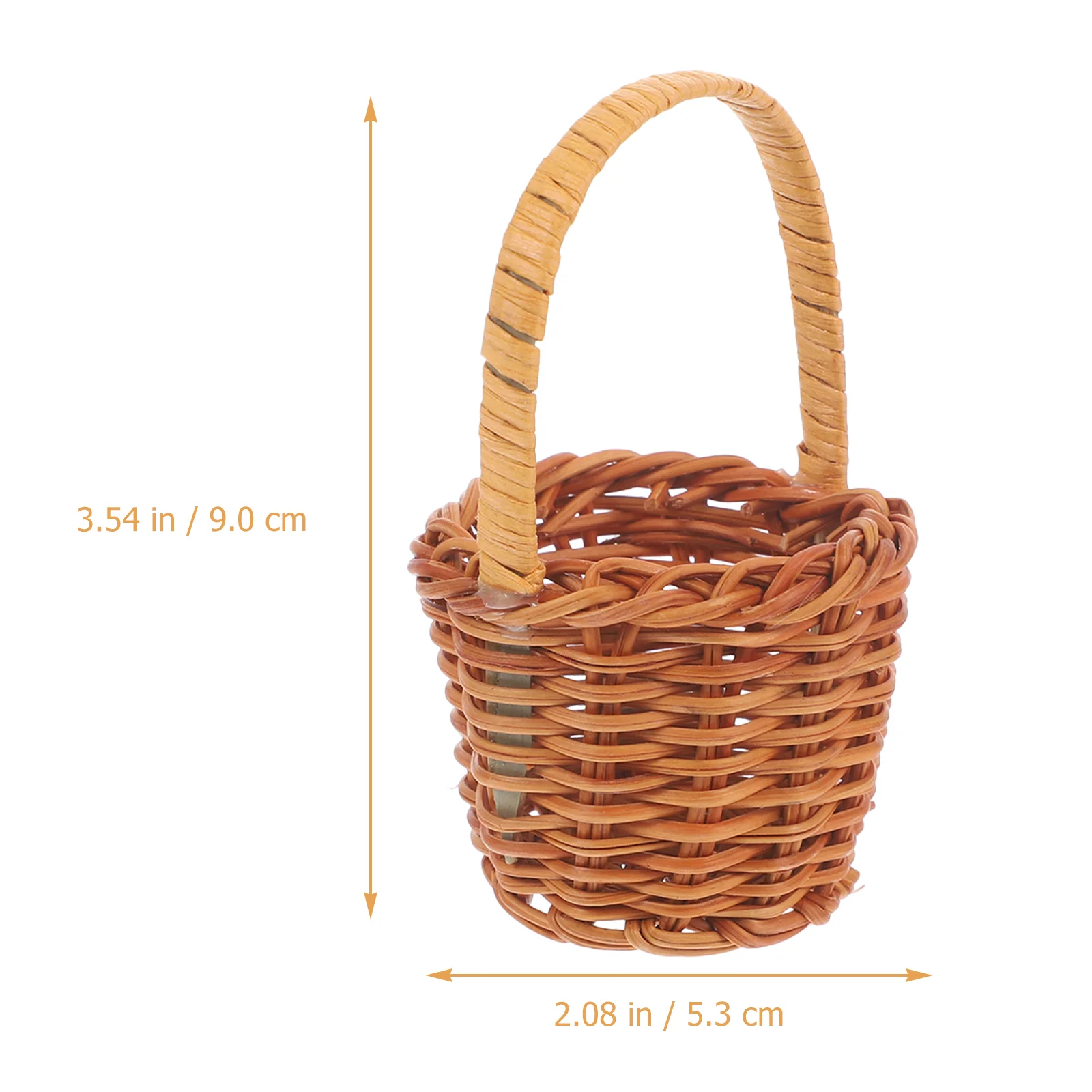 4 Pcs Wicker Storage Basket Mini House Vintage Rattan Baskets Small Flower