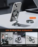 Dual Magnetic Phone Holder Foldable Phone Stand w 1/4\