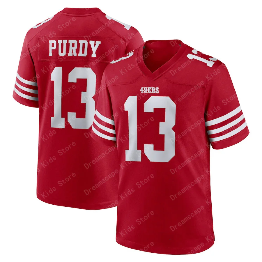 25/24 New Arriavl Summer Men T-shirt Brock Purdy San Francisco 49ers No.13 Szybkoschnący Kobiety Mężczyźni T-Shirt Adult Jersey Kit Top