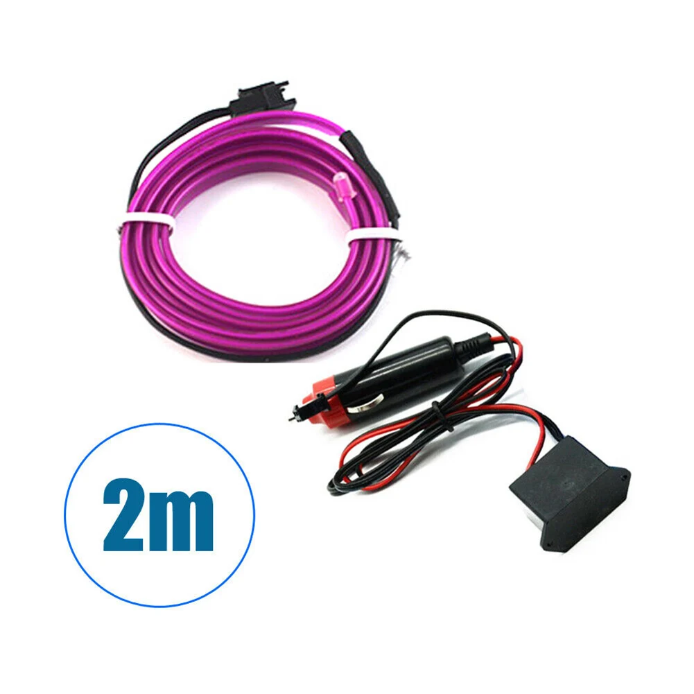 

Achieve a Stylish Car Interior with 2M LED Purple Atmosphere Wire Strip Light Stable Illumination & Durability