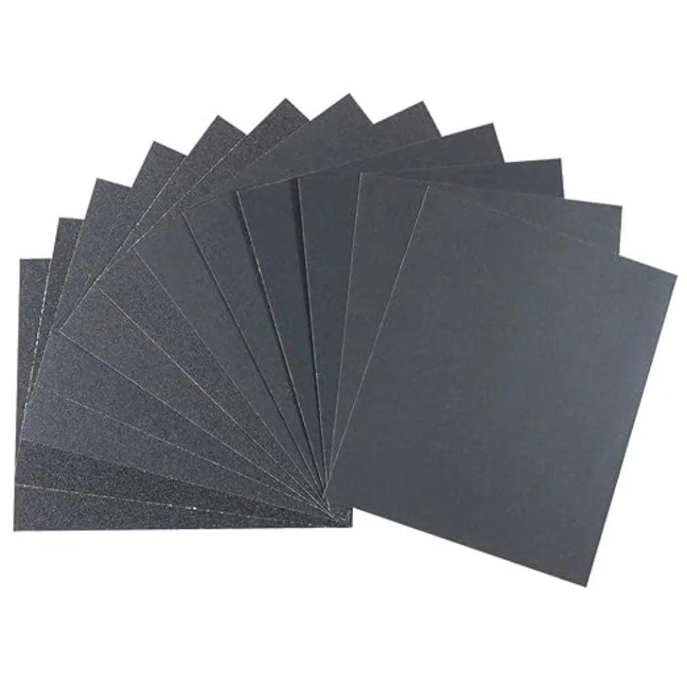 9x11 Inch 120 Grit Sandpaper Sheets, 12-Pack for Wood, Furniture, Drywall and Metal Sanding - view 2