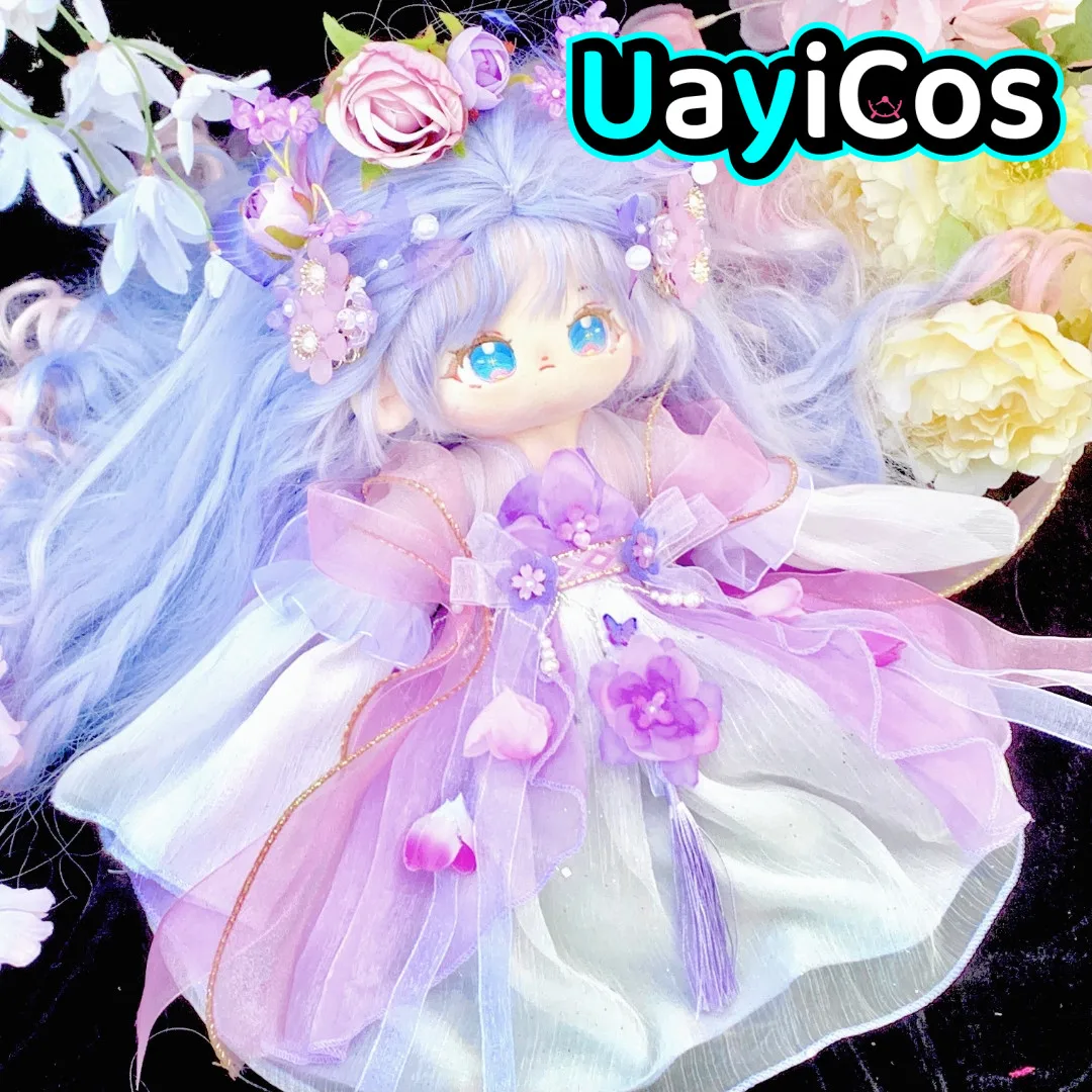 

20cm 30cm Doll Clothe Princess Fairy Hairpin Hanfu Lolita Sweet Dress Skirt Stuffed Plushies Plush Doll Accessories Anime Toy Ki