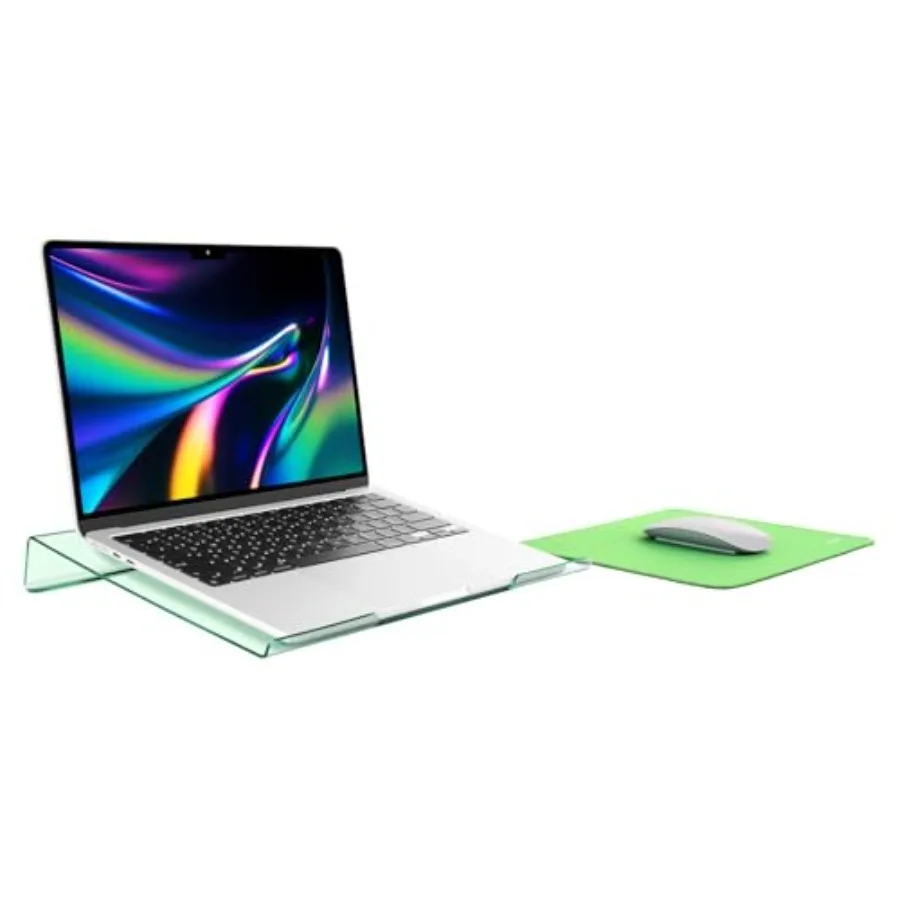 Ergonomic Acrylic Laptop Stand with Mouse Pad