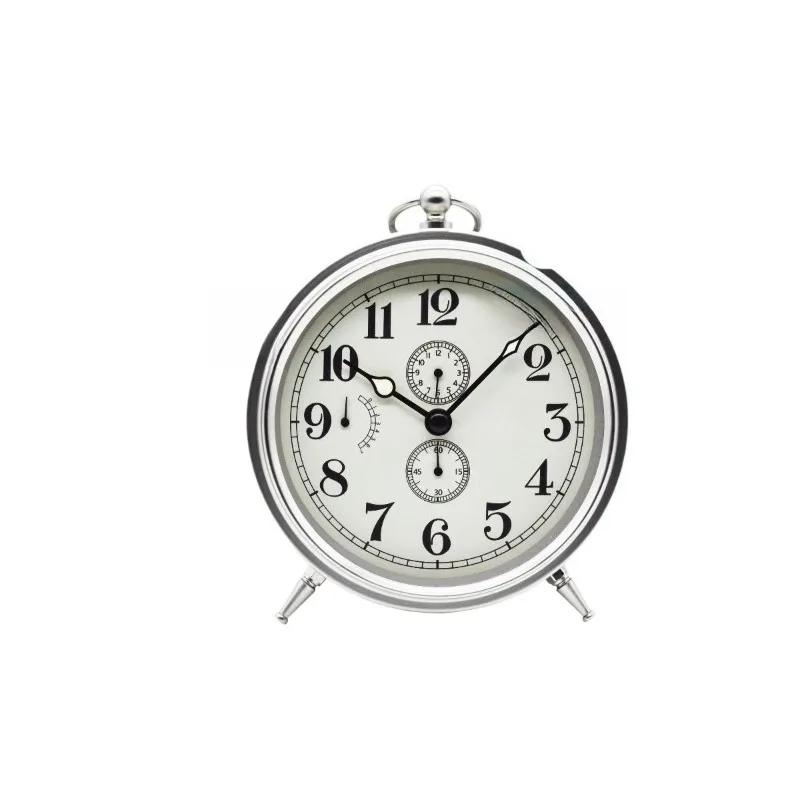 Mechanical movement, alarm clock, clockwork, old-fashioned metal clock, , large volume, bedroom, living room