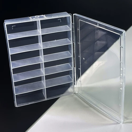 Imagen 1 del producto Contenedor de Uñas postizas, caja de almacenamiento de Arte de uñas de plástico, dijes de diamantes de joyería, decoraciones 3D de uñas, soporte de accesorios de manicura, 12 Gird