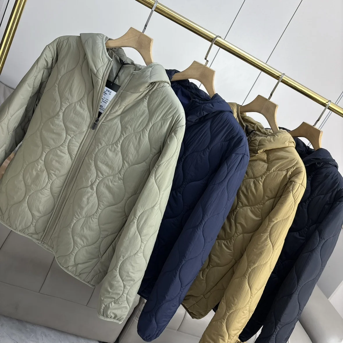 

Lightweight Warm Cotton Jaet Hooded Casual ex Color All-Match Autumn Winter Coat Polyester Filling Stand Fit