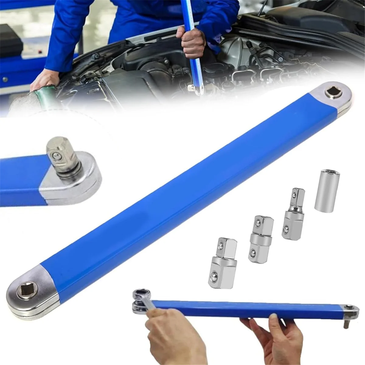 A39U Offset Extension Wrench - 2024 New Offset Extension Wrench, 15 Inch Multifunctional Extension Wrench