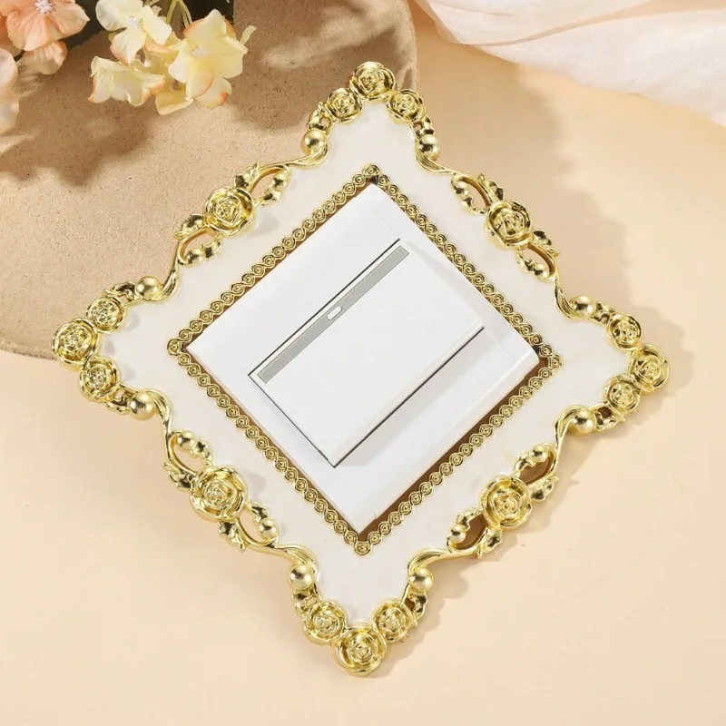 Switch Sticker Wall Sticker Creative Sticker Switch Socket Cover 3043 Single Open 8.6 * 8.6 Cm Light Switch Sticker