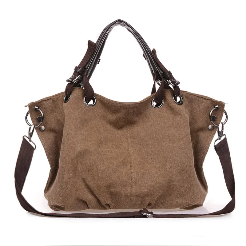 

2025 New Large Capacity Handbag Shoulder Messenger Bag Big Women's Bag Fashion Casual Canvas Bag