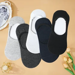 3 Pairs Men Soft Invisible Socks Women Low Cut Casual Cotton Loafer Boat Silicone Non-Slip No Show Happy Socks for Men