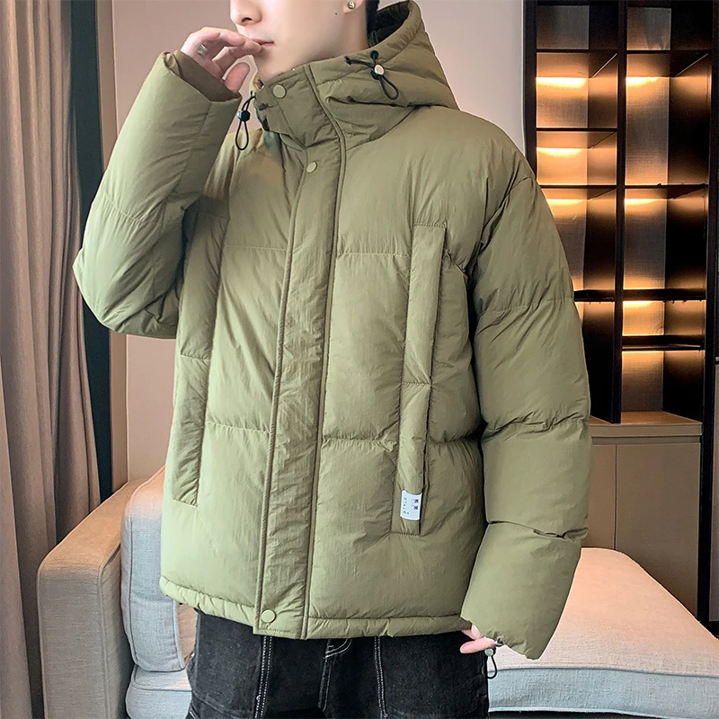 New Bread Cotton-Padded Jackets 2023 Autumn Winter Men\'s Casual Solid Thicken Parkas Outwear Windproof Warm Hooded WADDED JACKET