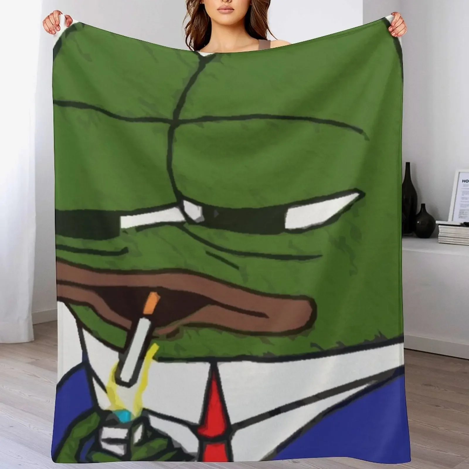 

Pepe Smoking Throw Blanket Soft Plaid Designers Thins bed plaid Blankets