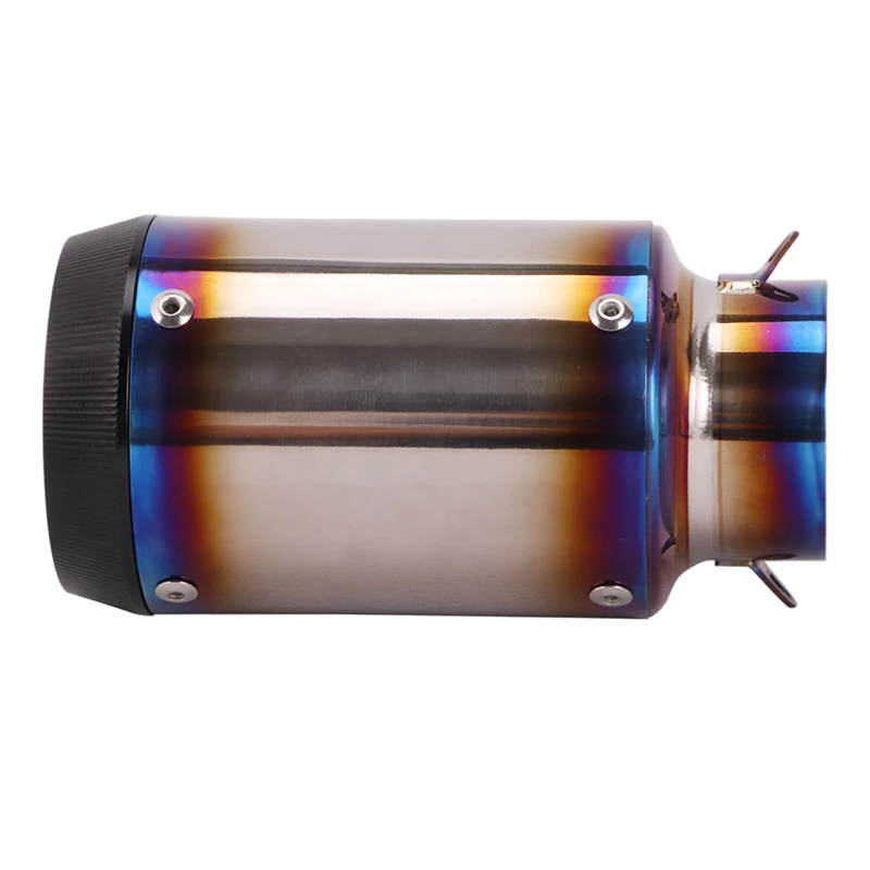 60mm Motorcycle Exhaust Pipe Escape Muffler Baffler Titanium Alloy Vent Tip No DB Killer Moto Silencer Exhaust terminals