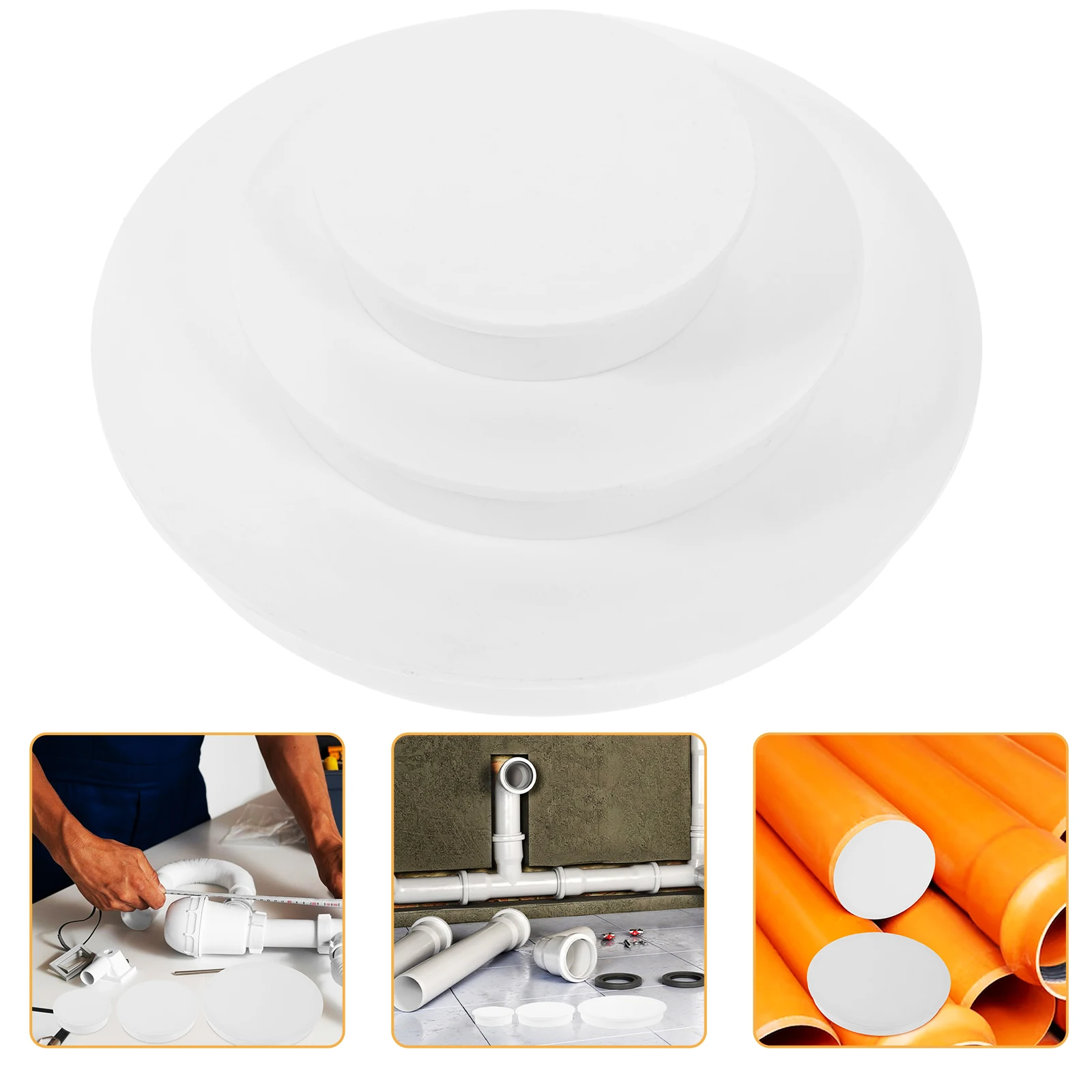 

30pcs PVC Pre Embedded Anti Slurry Cover Pipe Plug Plastic Fitting Saver 50mm 75mm 110mm Drainage Blockages Waterproof