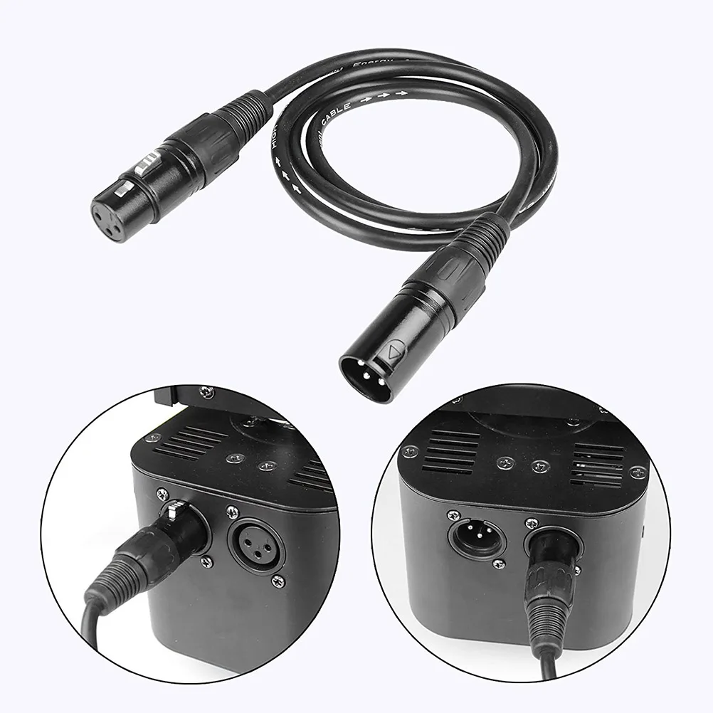 

4PCS DMX512 Signal Cable Premium 3 Pin Microphone Wire for Stage Lighting Mixer Amplifier Effects Decoder Camera