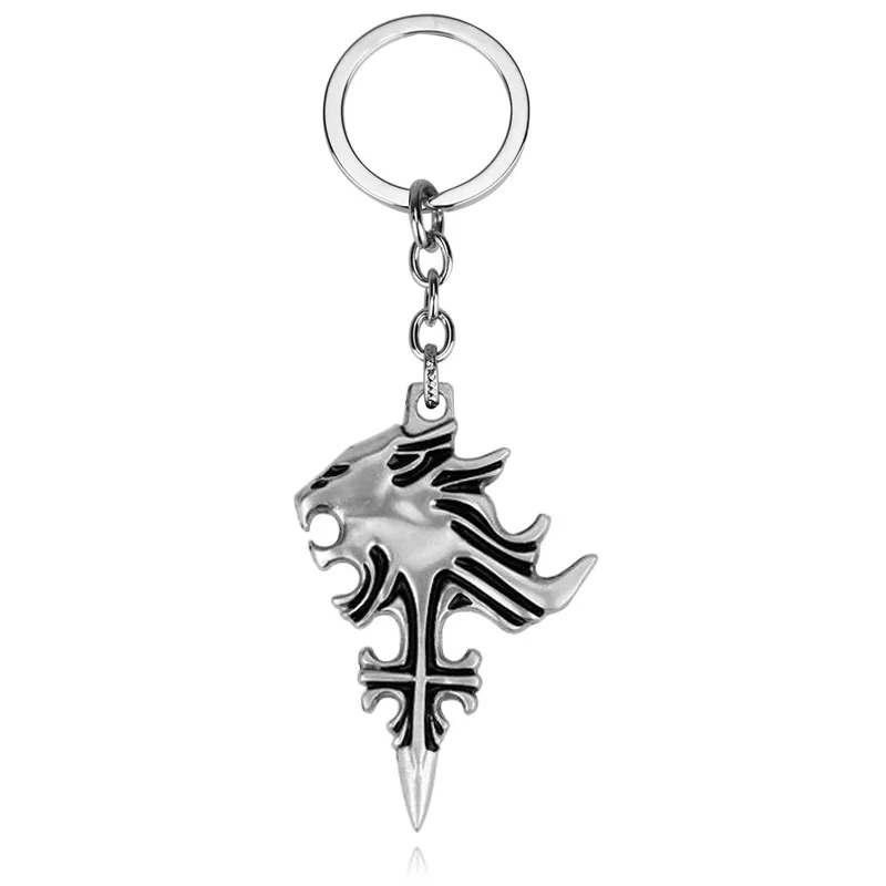 LLavero de final fantasy VIII 8 Griever Squall Leonhart, colgante de cabeza de león, llavero de Anime, recuerdo