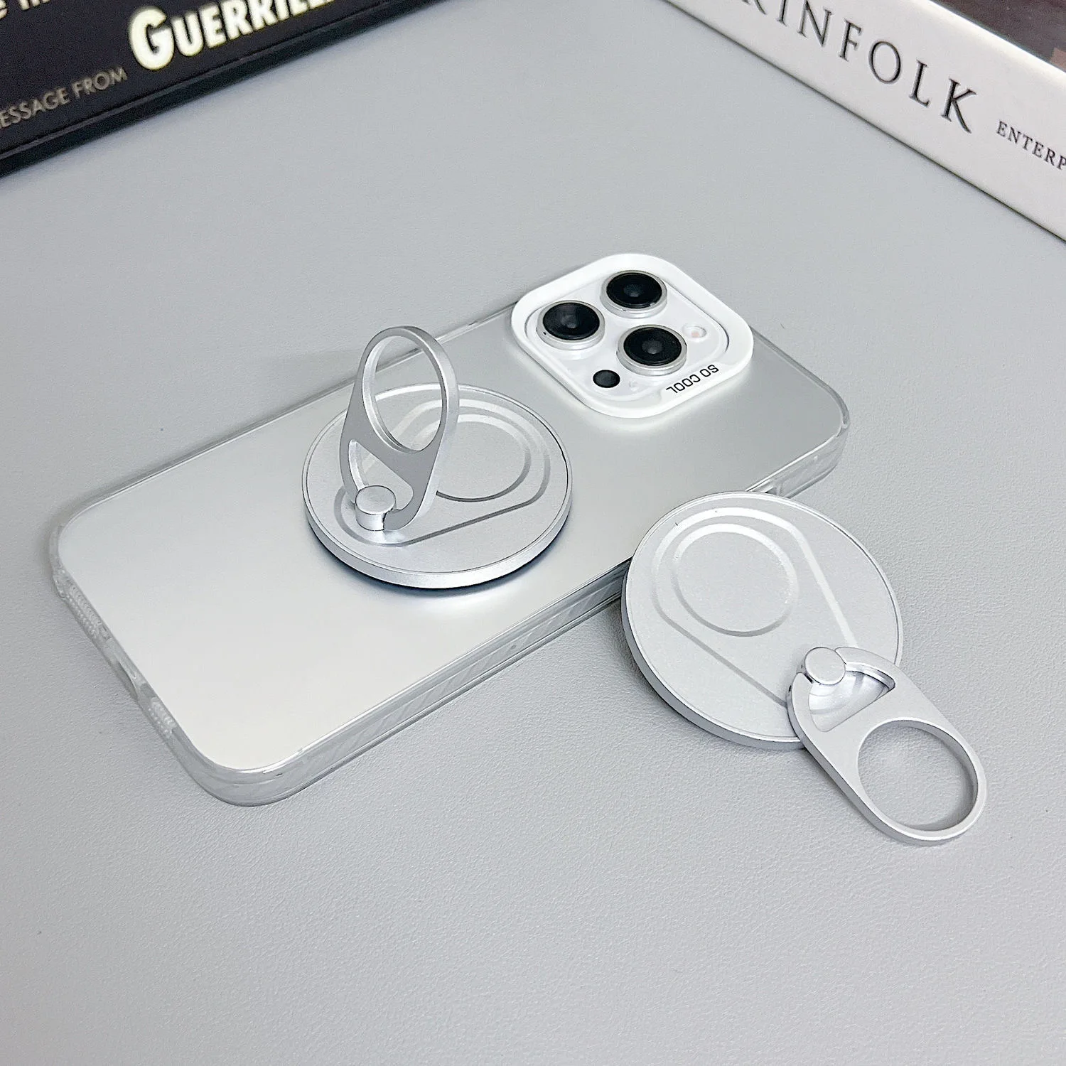 For Magsafe Magnetic Zip Top Can 1Pcs Strong Suction Rotating 360 Wall Stickers Everywhere Folding Ring Phone Holder Alloy Porta