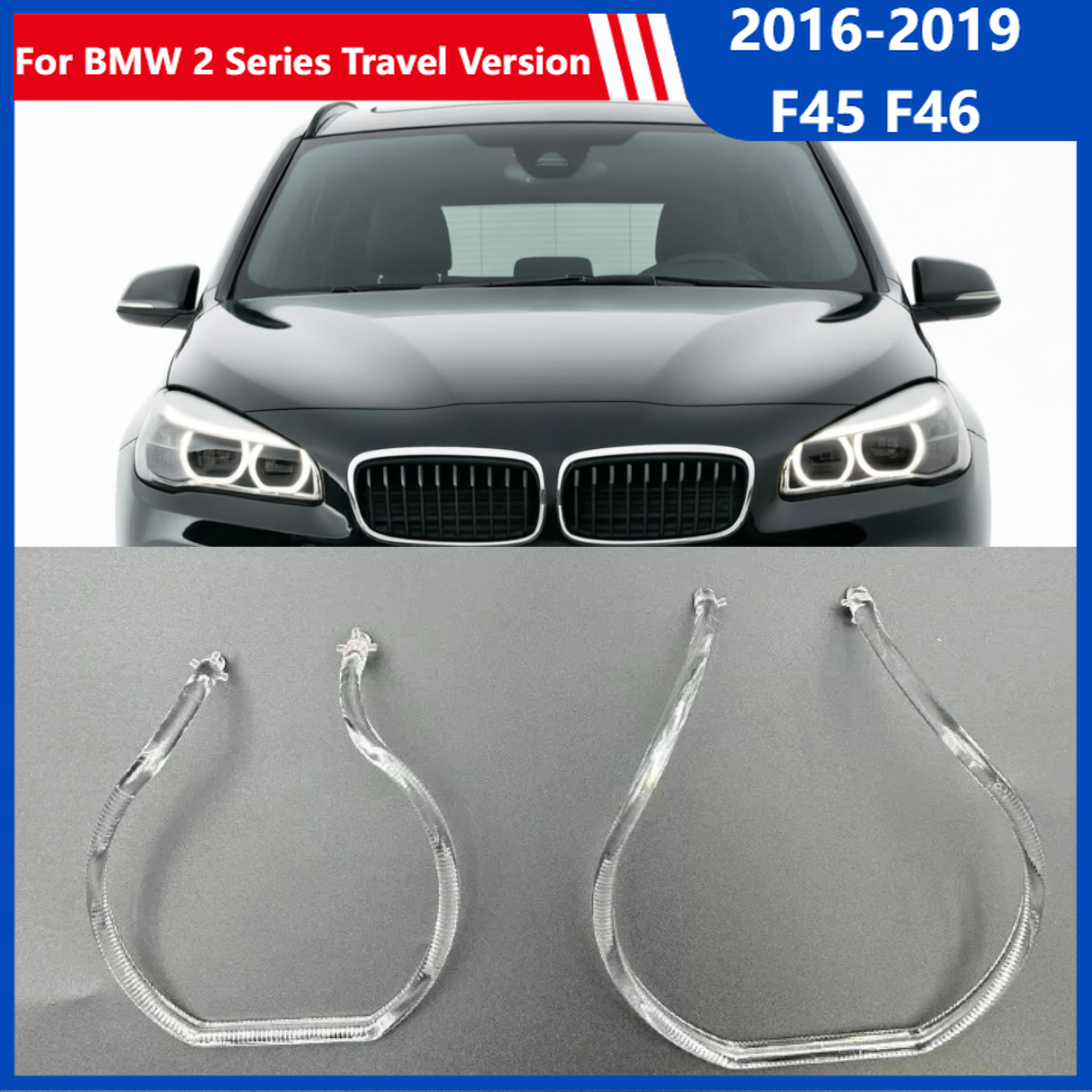 

For BMW 2 Series Travel Version F45 F46 2016-2019 Car DRL Headlight Light Guide Strip Daytime Running Light Tube Car headlight