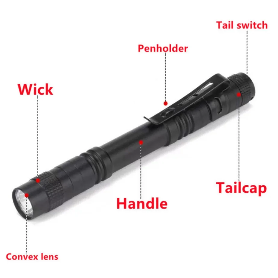 D5 LED Flashlight Pen Light Mini Portable 1000 lumens 1 Switch Mode led flashlight For the dentist and for Camping Hiking Out