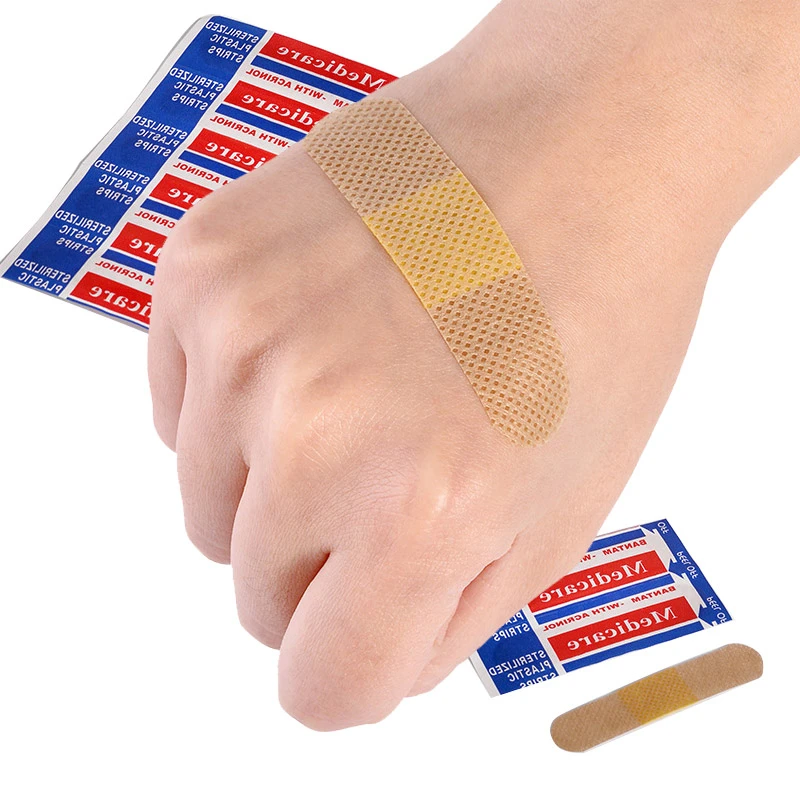 Medic Band Aid 100pcs/set Bandage Emergency First Aid Bandage Plaster Non-woven Fabric Waterproof Breathable Sterile Wound Paste