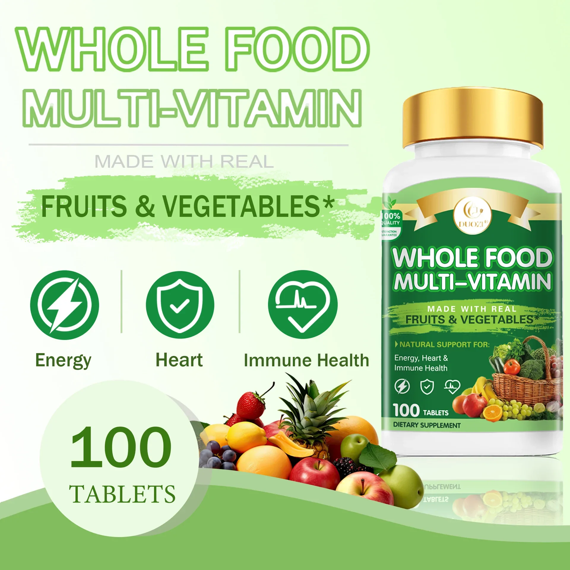 

Whole food multivitamin tablets promote calcium absorption, balance nutrition and health food