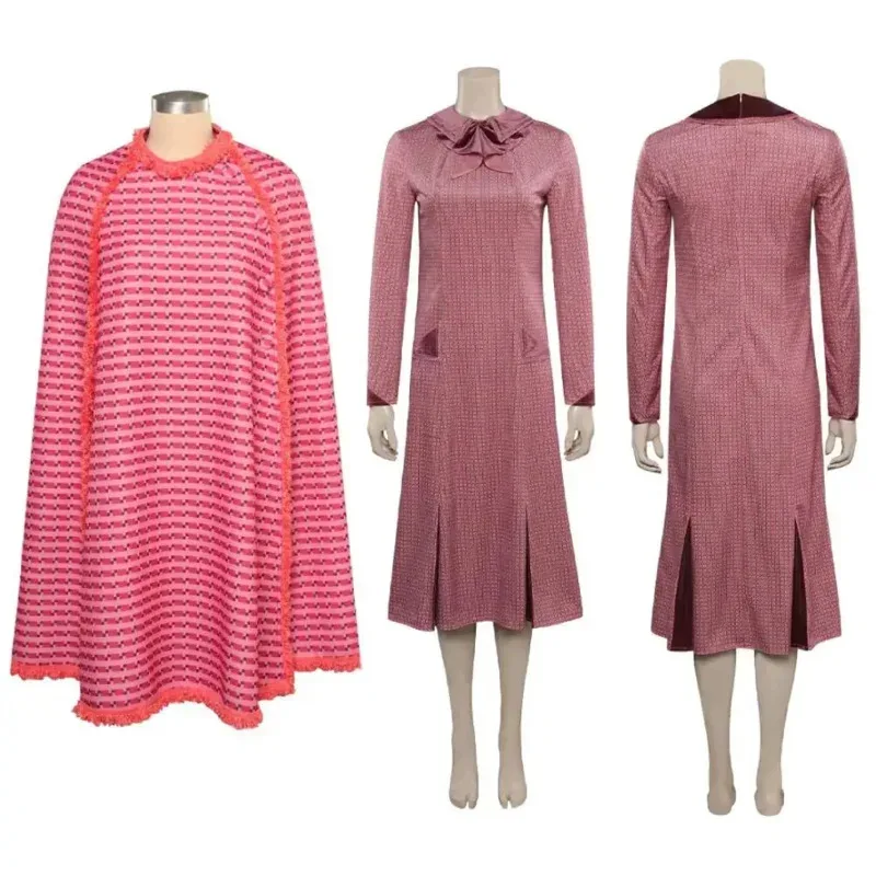 

Dolores Cos Umbridge Cosplay Costume Dress Cloak Outfits For Adult Women Female Halloween Carnival Suit Role Play Clothes A4376
