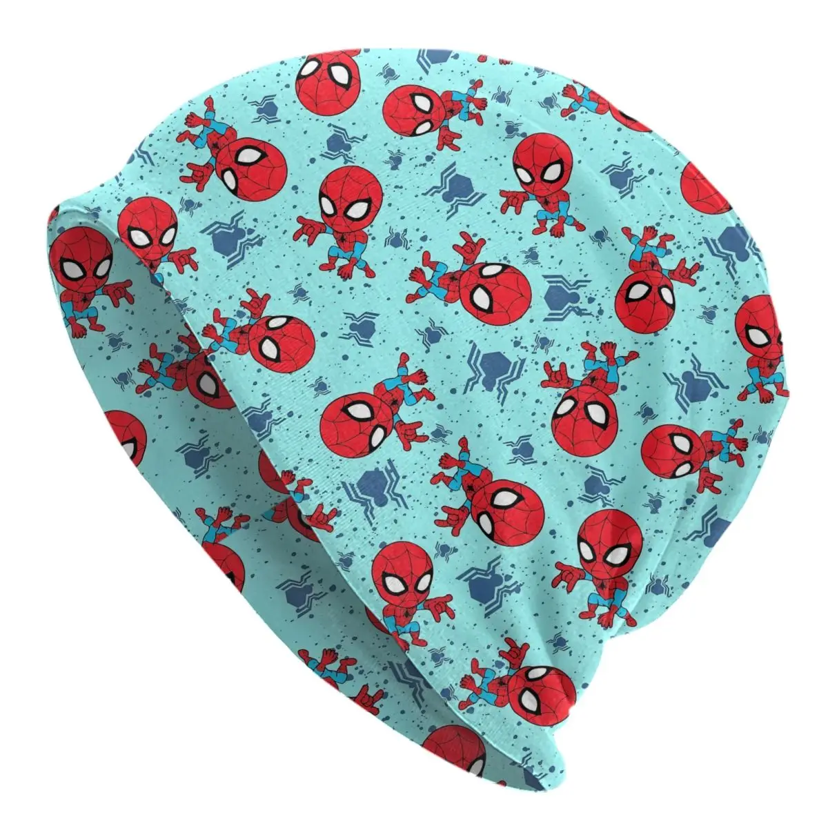 

Custom Spiderman Anime Hero Bonnet Hat Knit Hat Men Women Cool Unisex Cartoon Printing Warm Winter Beanies Cap